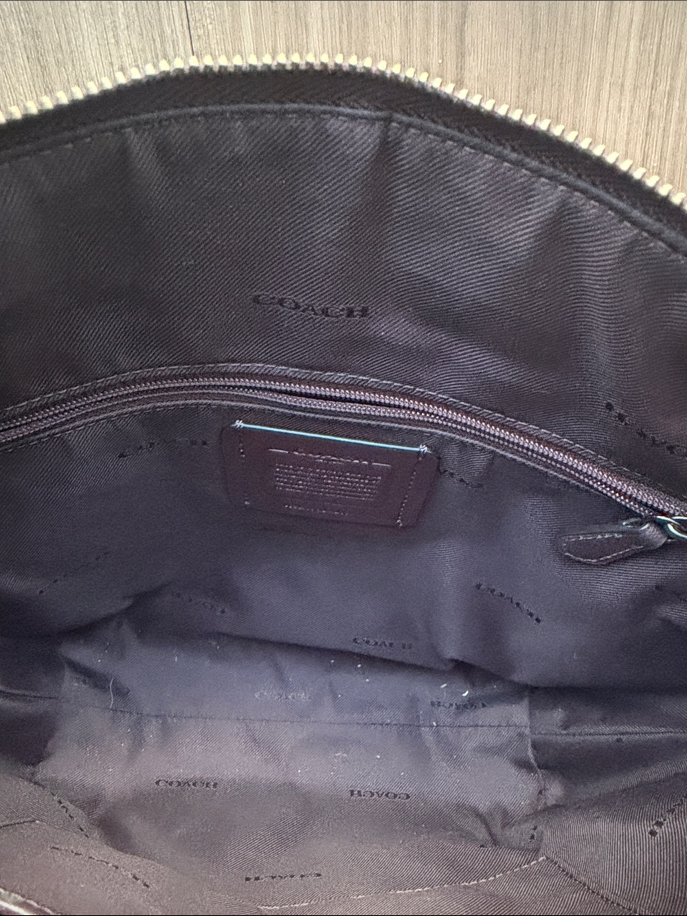 Coach Pebbled Leather Crossbody Bag in Deep Burgundy - Picture 4 of 4